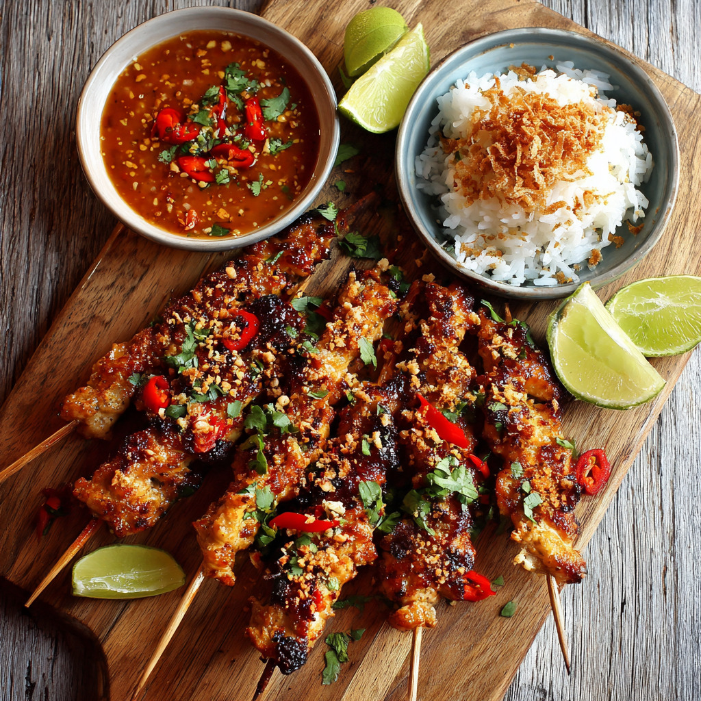 Bang Bang Chicken Skewers