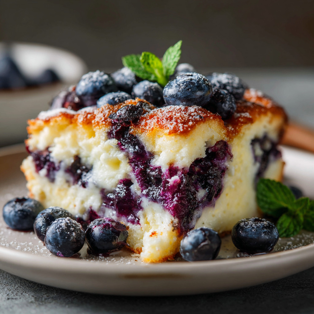 Cottage Cheese Blueberry Bake
