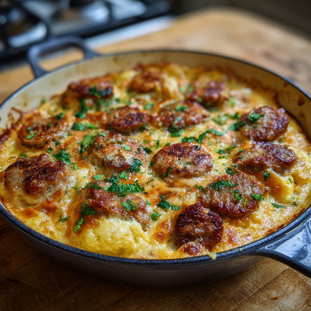 Pancake and Sausage Casserole - Pancake and Sausage Casserole