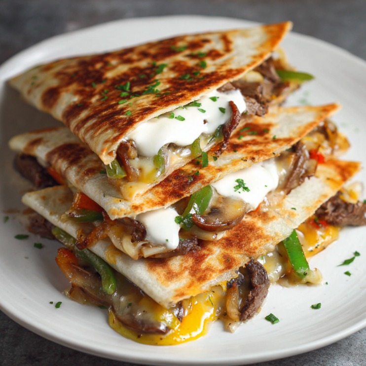 Philly Cheesesteak Quesadilla - Philly Cheesesteak Quesadilla