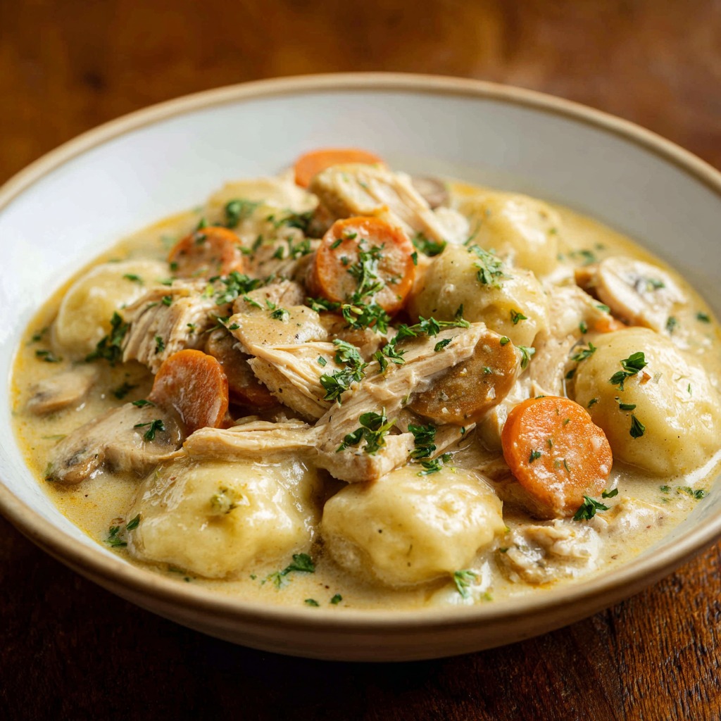 Slowcooker Chicken and Dumplings