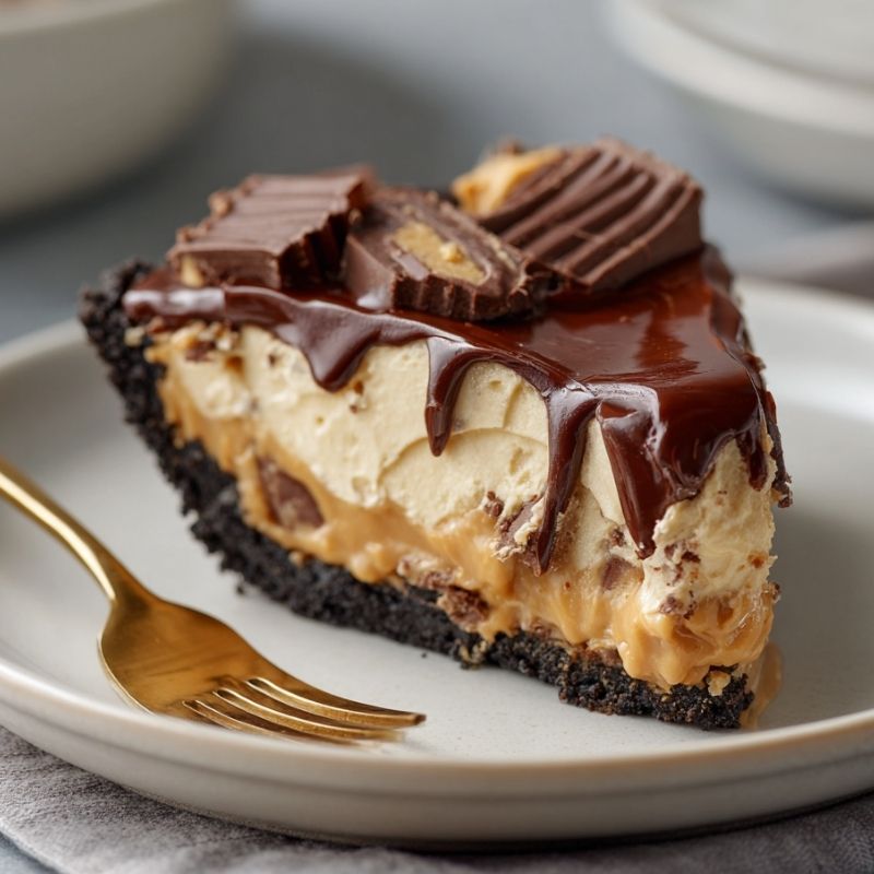 Creamy Reese’s Peanut Butter Cup Pie