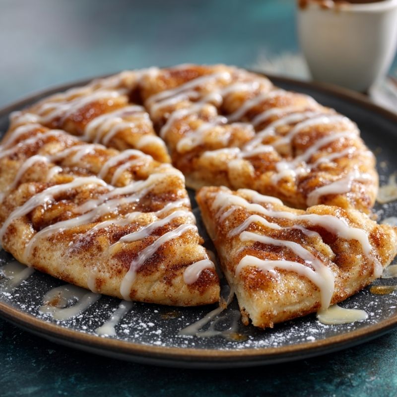 Buttery Cinnamon-Sugar Pizza Made with Crescent Rolls