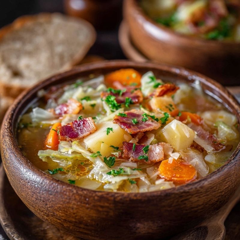 Comforting Irish Bacon Cabbage Potato Soup - PP15 Thumb Comforting Irish Bacon Cabbage Potato Soup