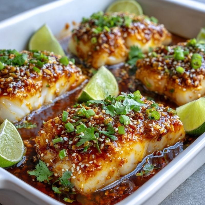 Savory Ginger Soy Glazed Cod