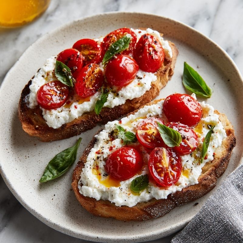 Fresh Ricotta And Tomato Toast - PP19 Thumb Fresh Ricotta And Tomato Toast