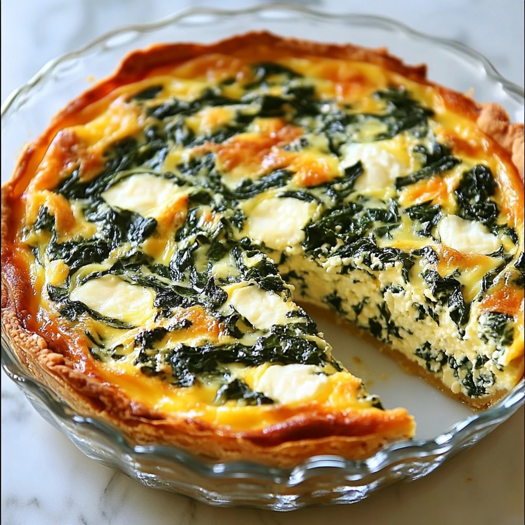 Healthy Cottage Cheese And Spinach Crustless Quiche
