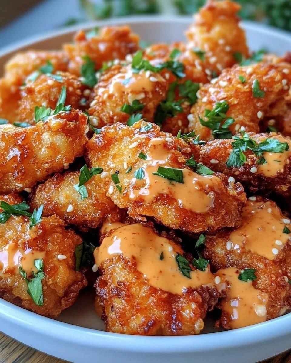 Golden Crispy Bang Bang Chicken