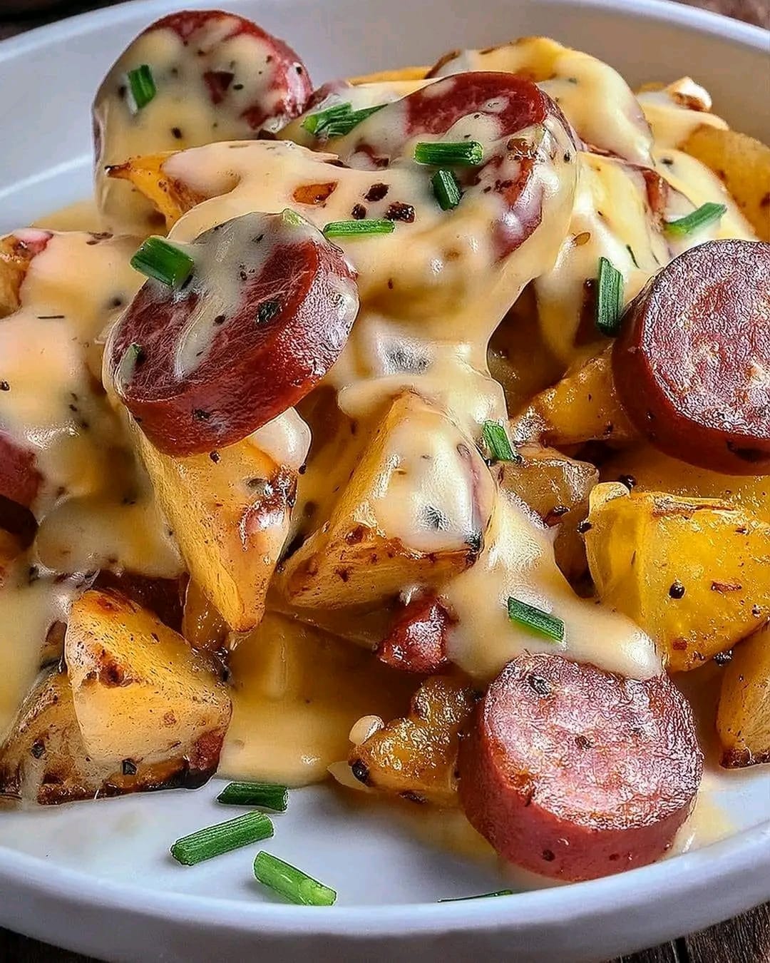 Creamy Ranch Potatoes and Smoked Sausage - PP47 Thumb Cheesy Ranch Potatoes And Smoked Sausage