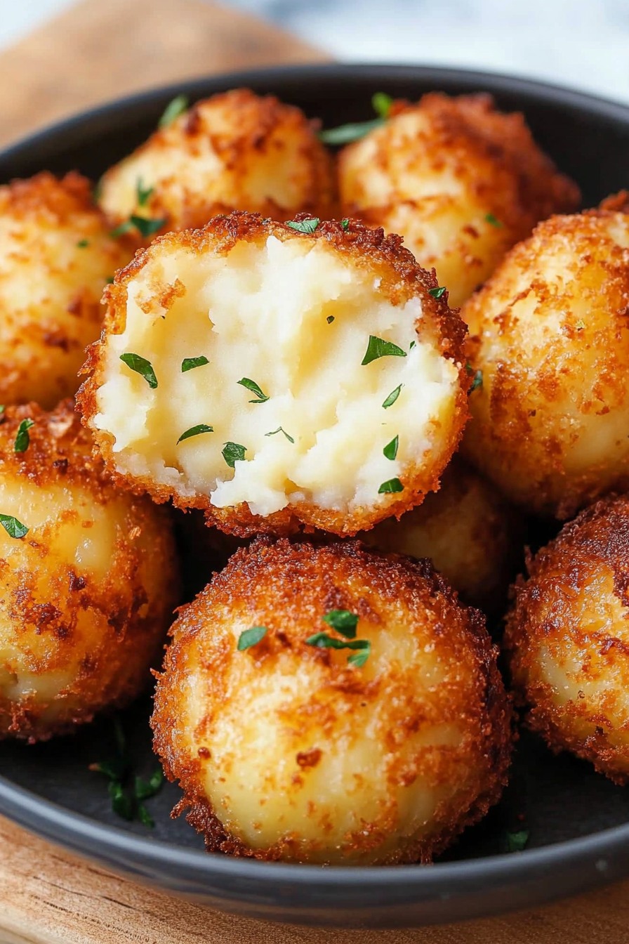 Crunchy Air Fryer Cheesy Mashed Potato Balls