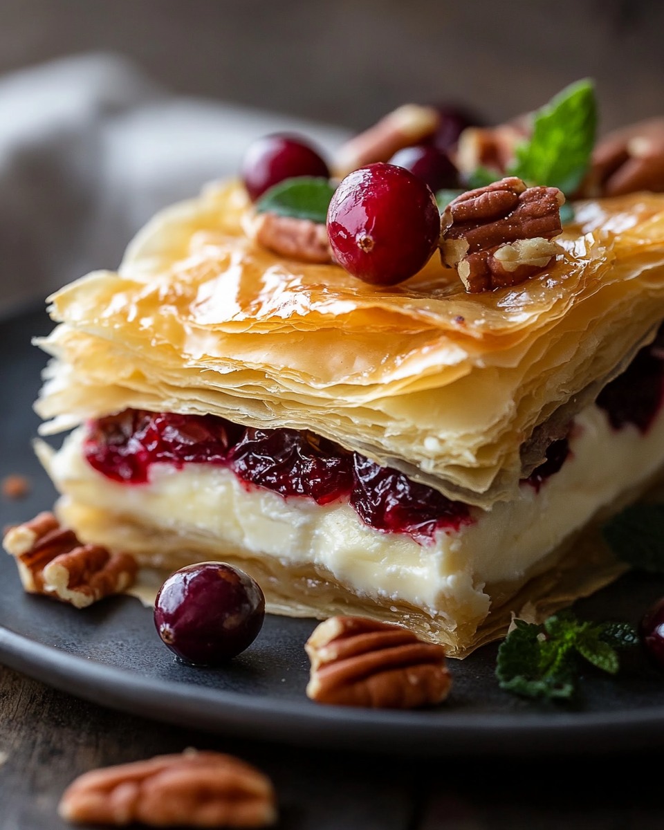 Festive Baked Brie in Phyllo Dough