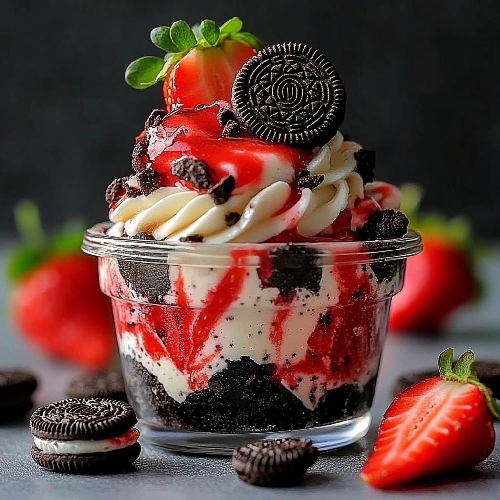 Delightful Strawberry Oreo Cheesecake Cup