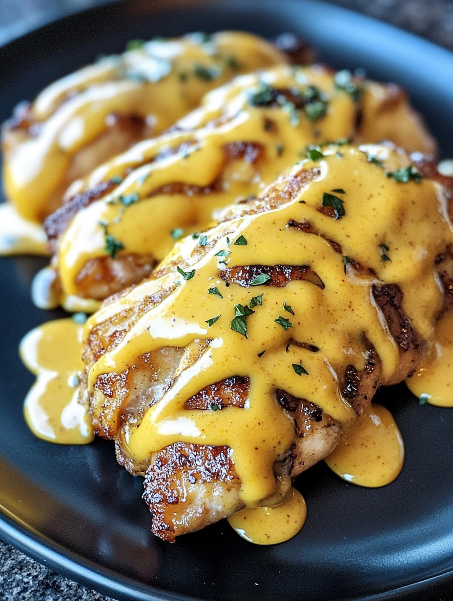 Irresistible Pretzel Chicken With Rich Mustard-Cheddar Sauce
