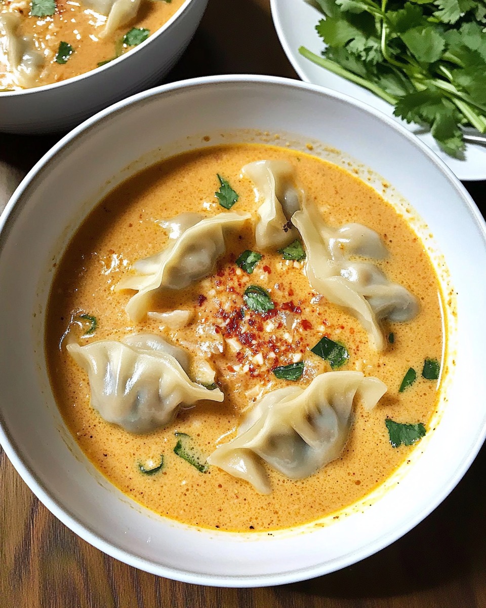 Luscious Thai Coconut Curry Dumpling Soup