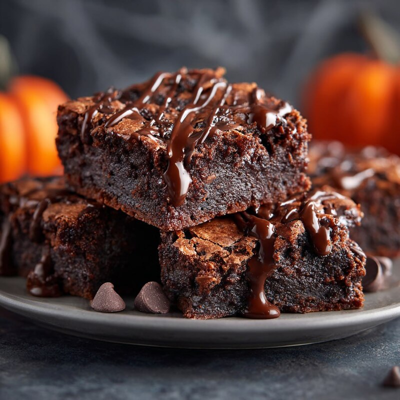 Fudgy Witchs Brew Brownies - PP139 Pin Fudgy Witchs Brew Brownies Recipe