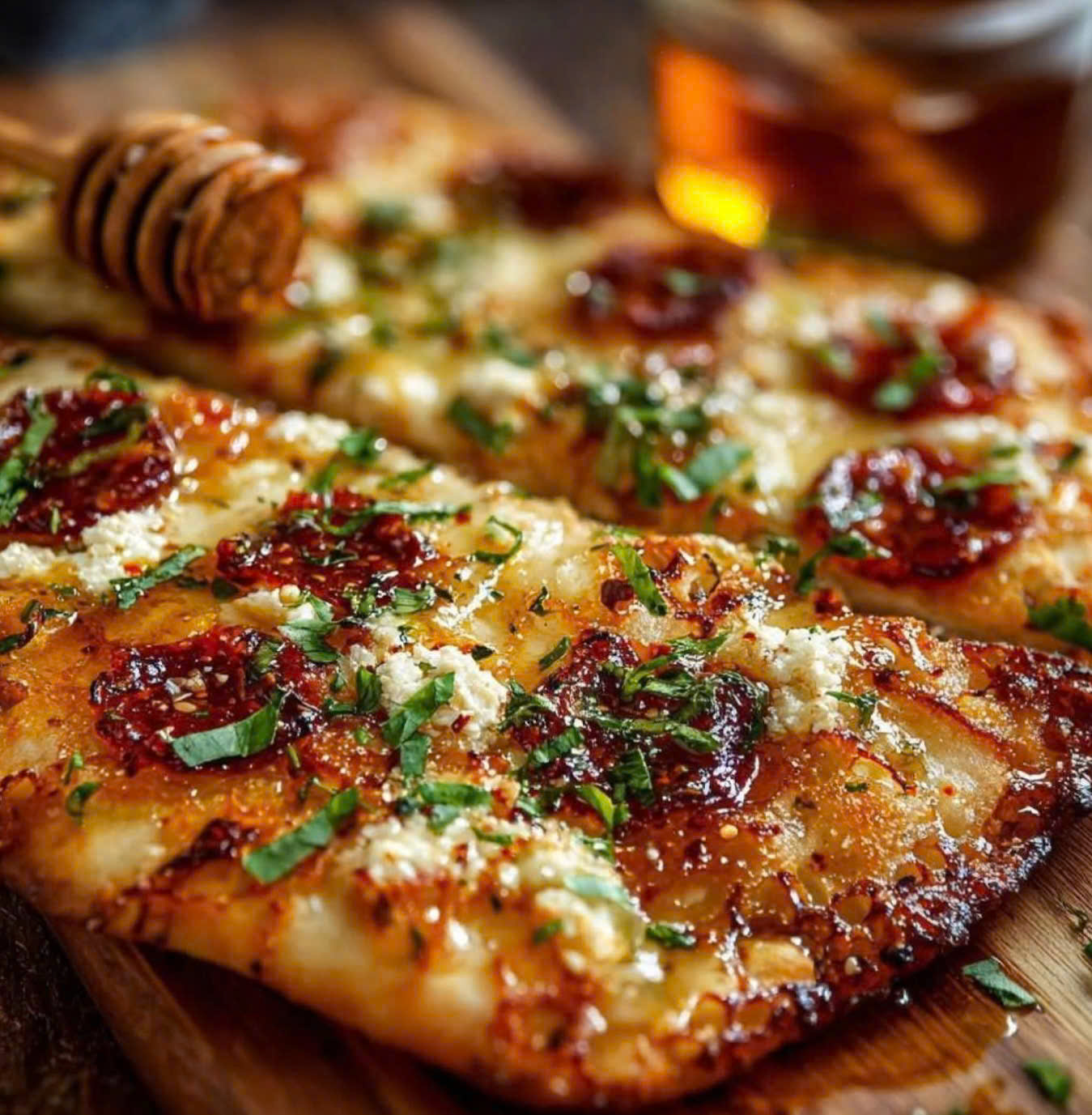 Ultimate Hot Honey Flatbread Pizza - PP148 Thumb Ultimate Hot Honey Flatbread Pizza Recipe