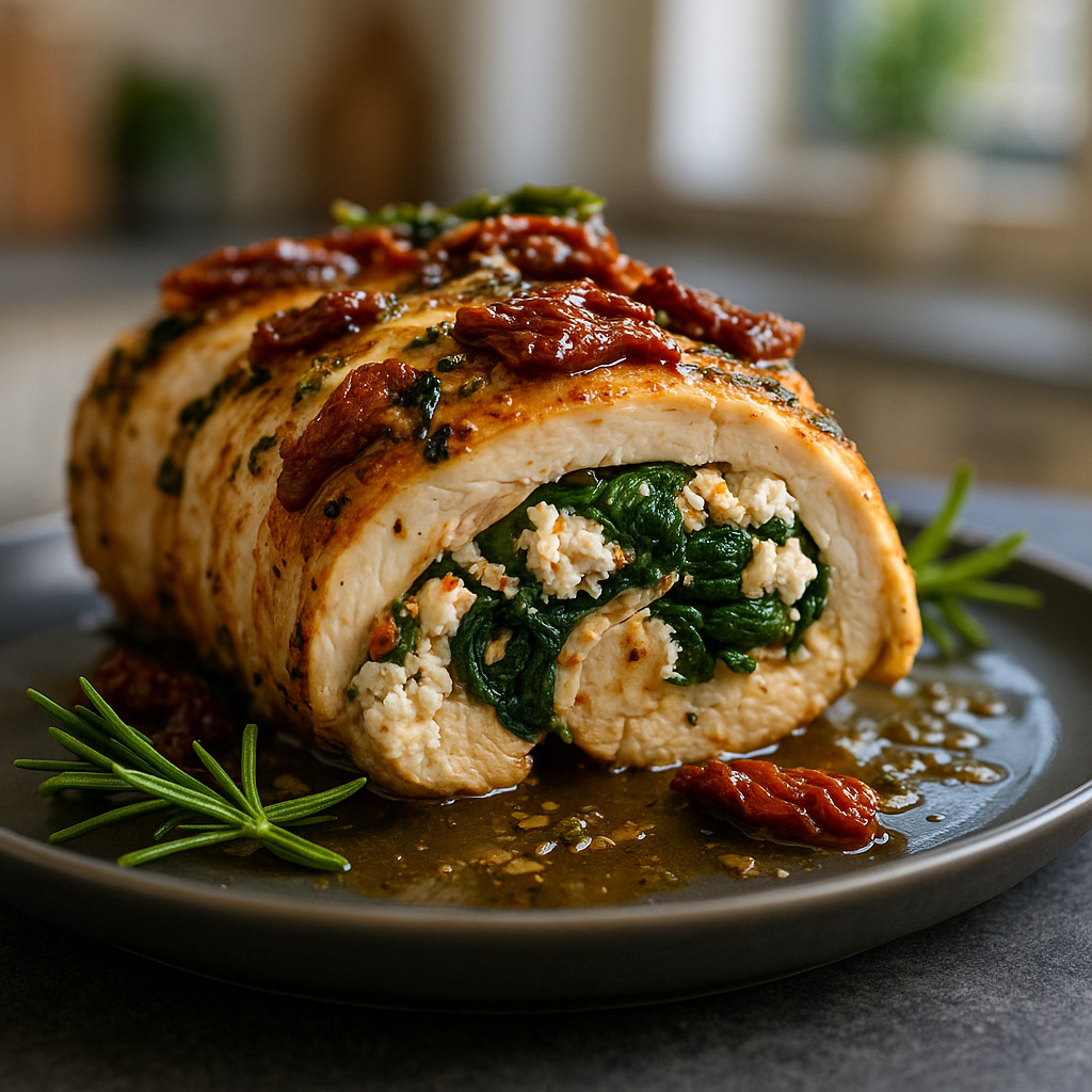 Herb-Infused Rolled Up Chicken With Feta, Spinach, And Sun-Dried Tomatoes - PP169 Thumb Herb Infused Rolled Up Chicken With Feta Spinach And Sun Dried Tomatoes