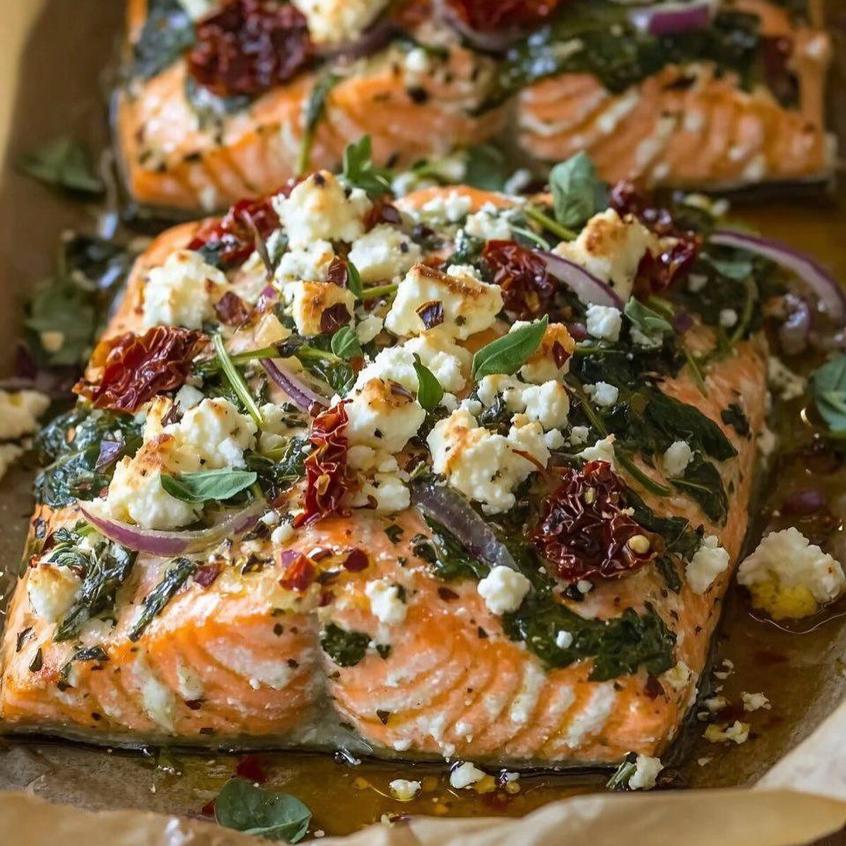 Wholesome Salmon With Spinach And Feta Recipe - PP172 Thumb Wholesome Salmon With Spinach And Feta Recipe