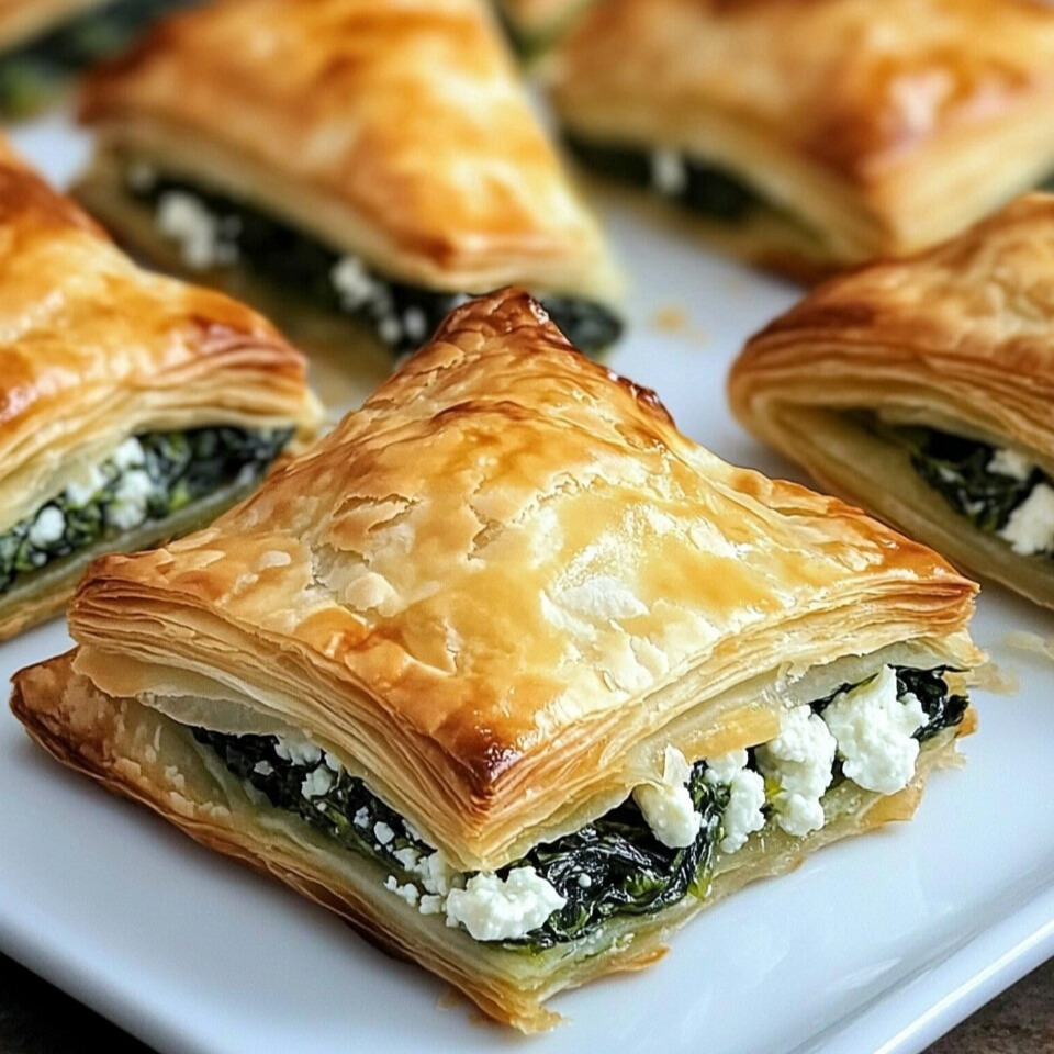 Flaky Spinach And Feta Puff Pastry Twists Recipe