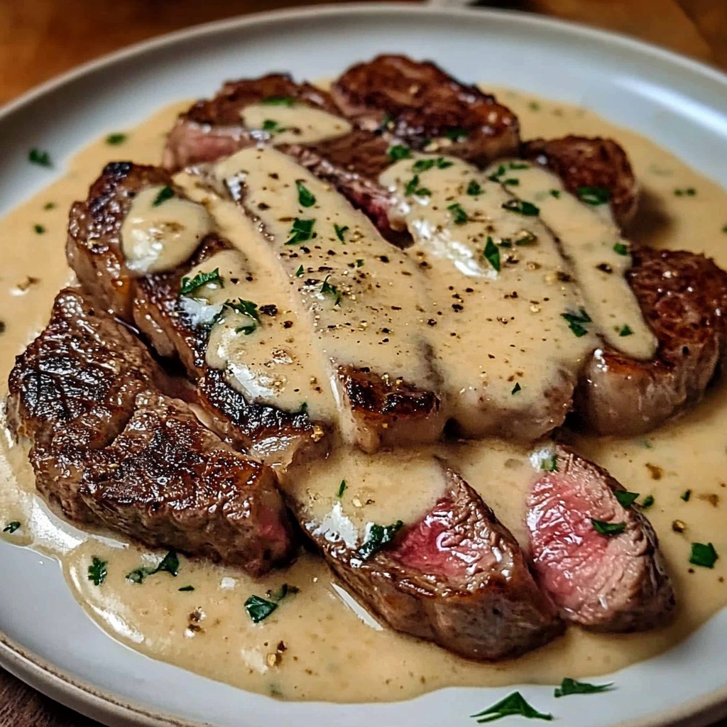 Restaurant-Style Steak With Creamy Garlic Sauce - PP190 Thumb Restaurant Style Steak With Creamy Garlic Sauce