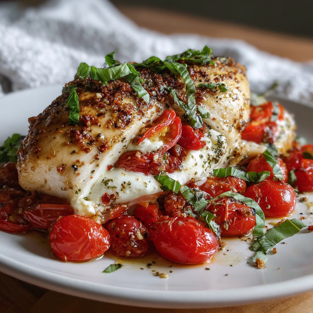 Caprese Stuffed Chicken Recipe - PP194 Thumb Caprese Stuffed Chicken Recipe