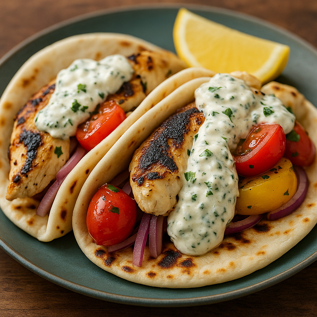 Delicious Chicken Gyros With Creamy Feta Tzatziki - PP206 Thumb Delicious Chicken Gyros With Creamy Feta Tzatziki