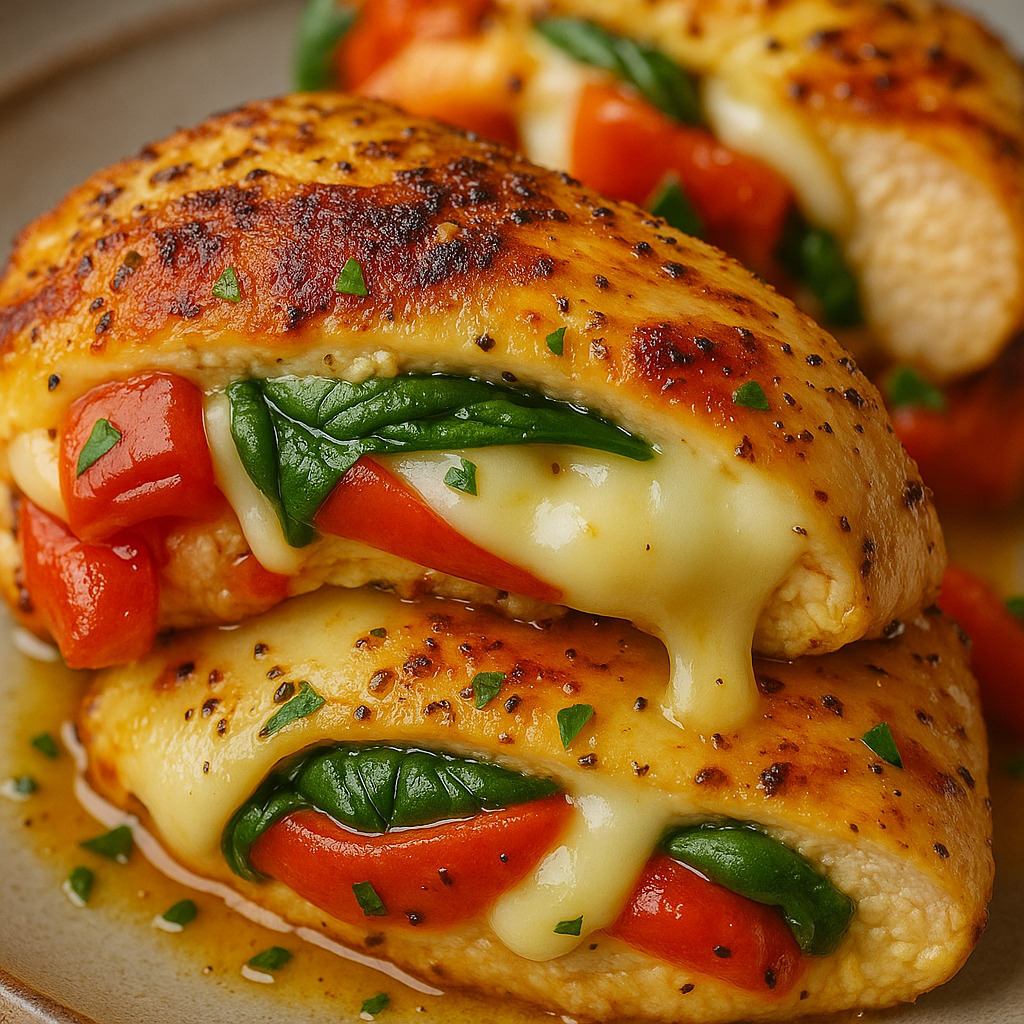 Juicy Roasted Red Pepper And Mozzarella Stuffed Chicken - PP215 Thumb Juicy Roasted Red Pepper And Mozzarella Stuffed Chicken
