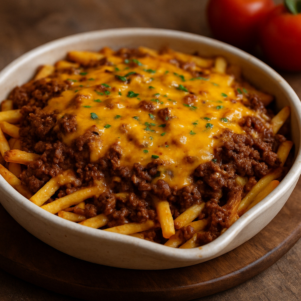 Comforting Cheeseburger French Fry Bake