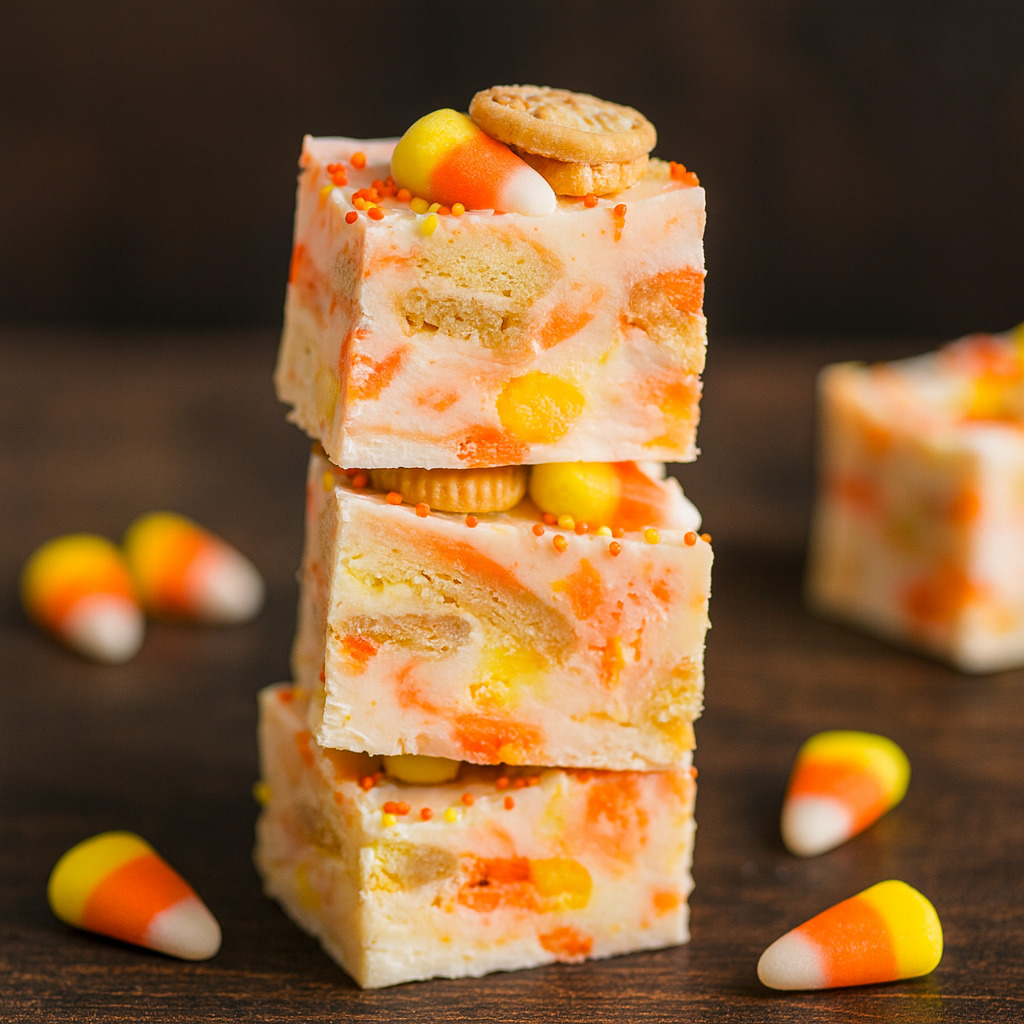 Velvety Candy Corn Fudge