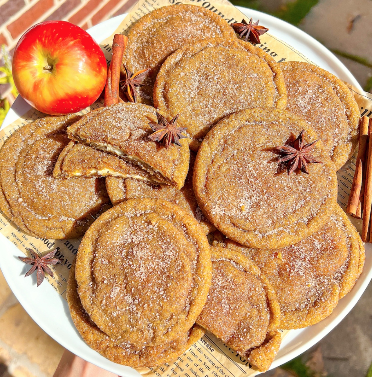 Indulgent Apple Cider Cheesecake Cookies