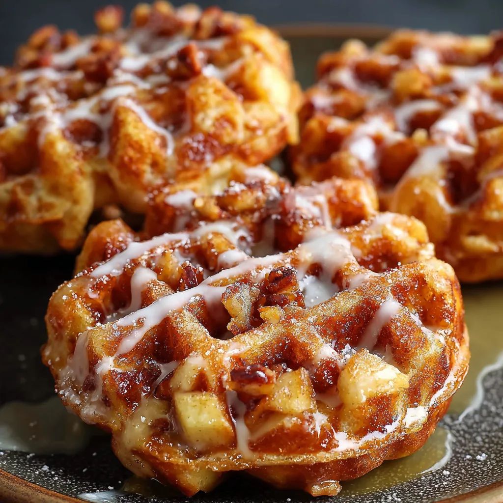 Cozy Apple Fritter Waffle Donuts
