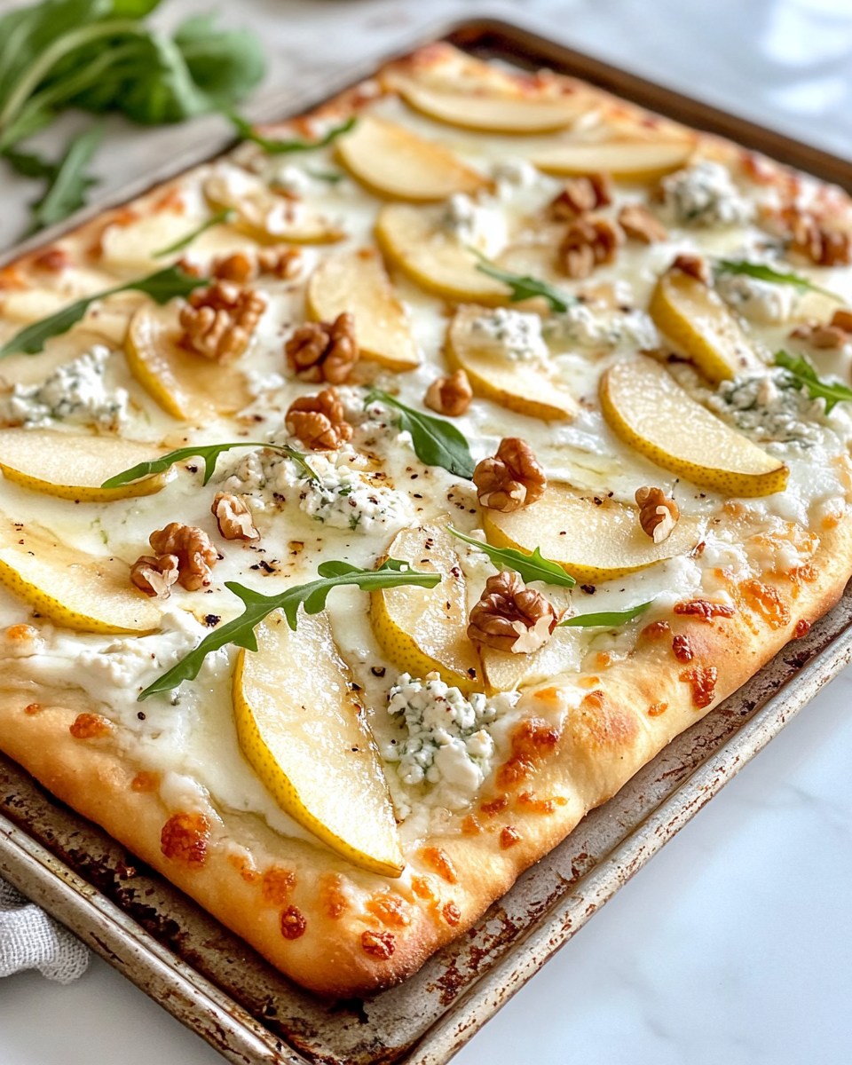 Crispy Pear And Gorgonzola Flatbread