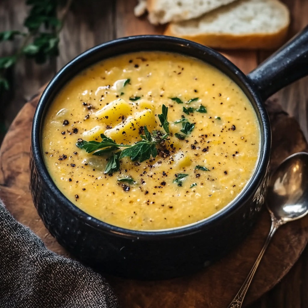 Comforting Cheddar Garlic Herb Potato Soup - PP96 Thumb Comforting Cheddar Garlic Herb Potato Soup
