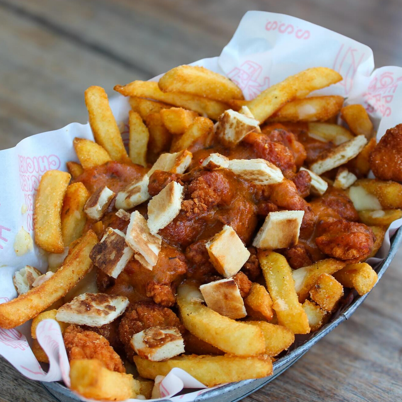 Epic Monster Cheesy BBQ Chicken Turkey Bacon Fries