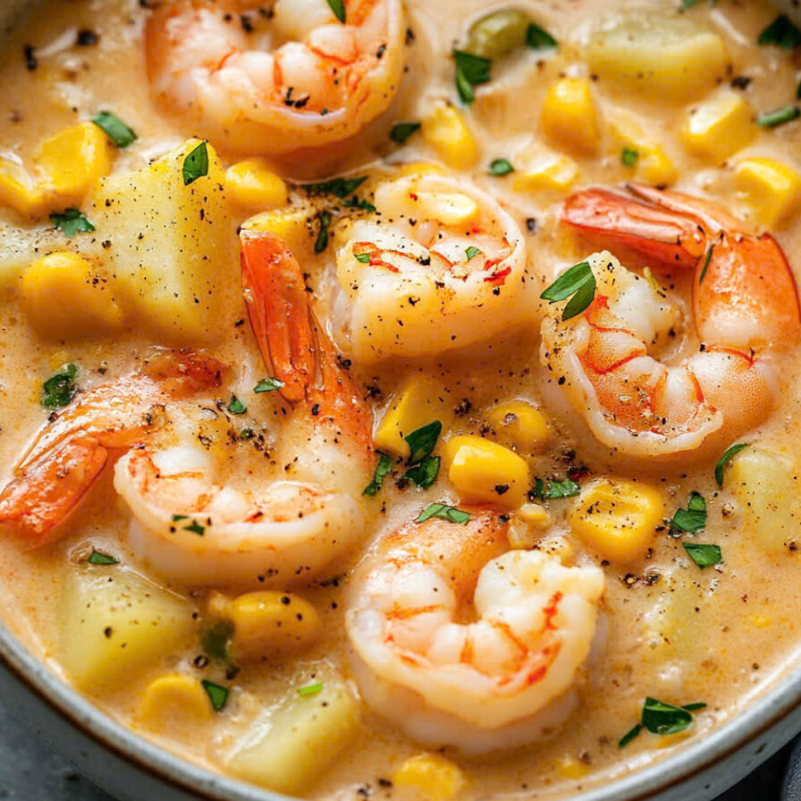 Zesty Shrimp Corn Chowder Soup