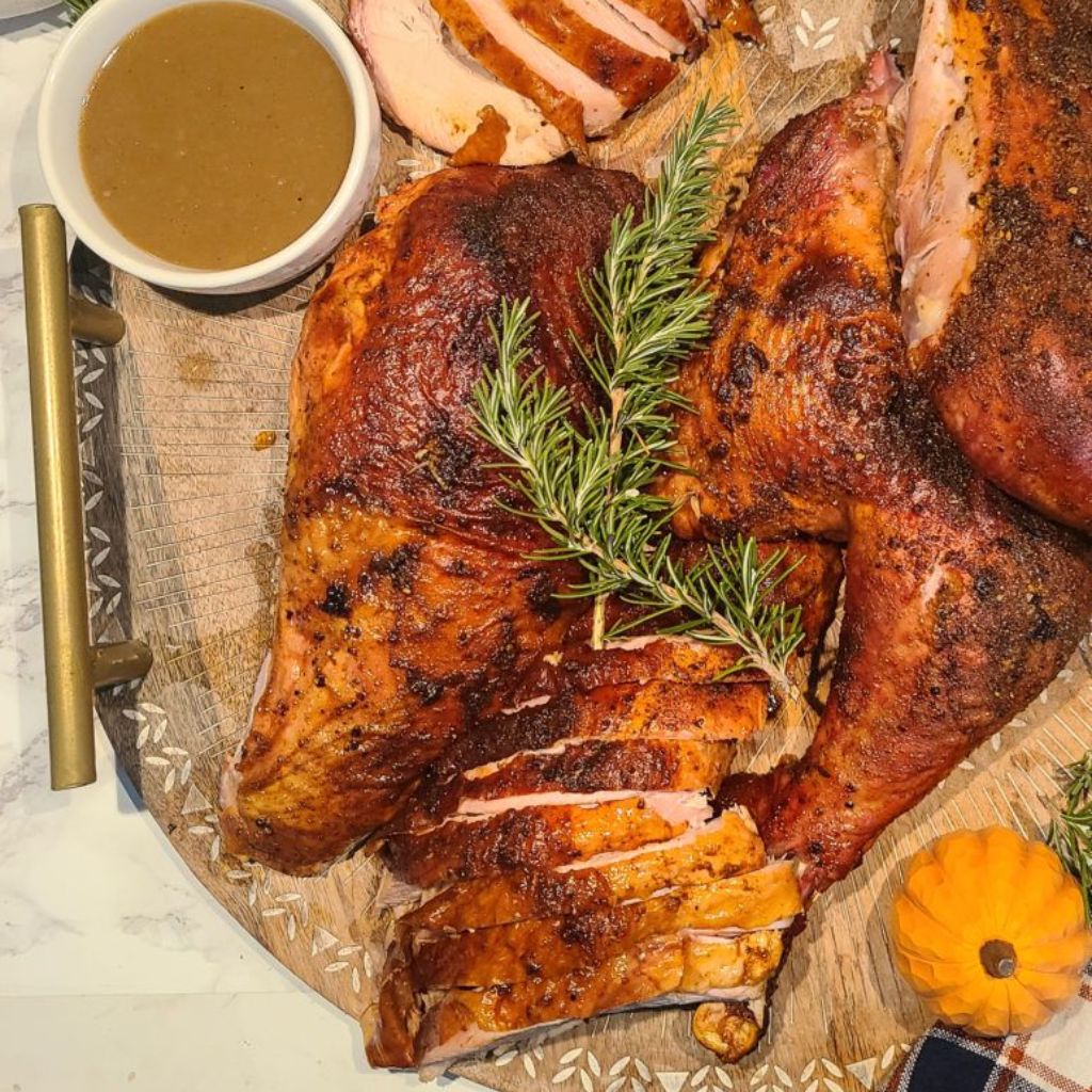Golden Traeger Spatchcock Turkey - PP332 Thumb Golden Traeger Spatchcock Turkey Recipe