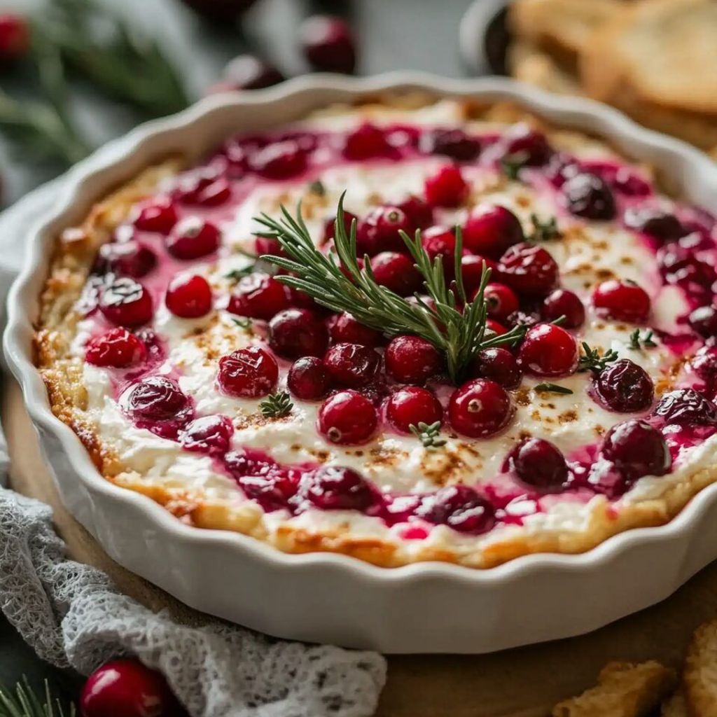 Tangy Baked Cranberry Cream Cheese Dip
