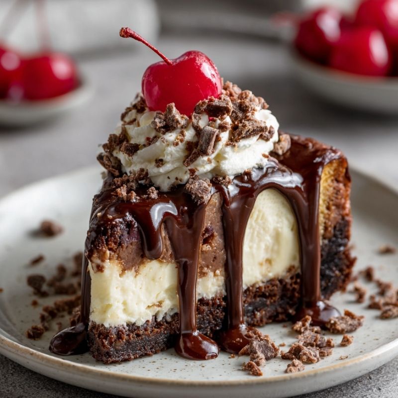 Decadent Brownie Sundae Cheesecake