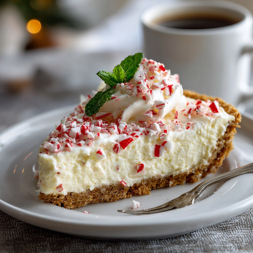 Refreshing Peppermint Cream Cheese Pie