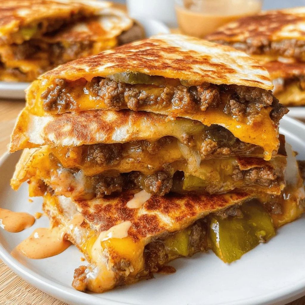 Crispy Bacon Cheeseburger Quesadillas - PP373 Thumb Crispy Bacon Cheeseburger Quesadillas