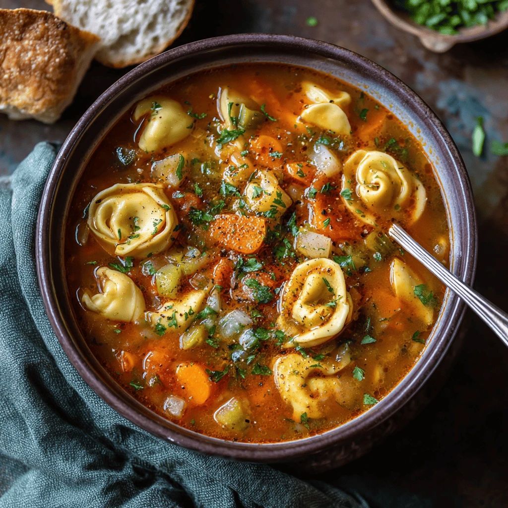 Creamy Tortellini Soup With Sausage
