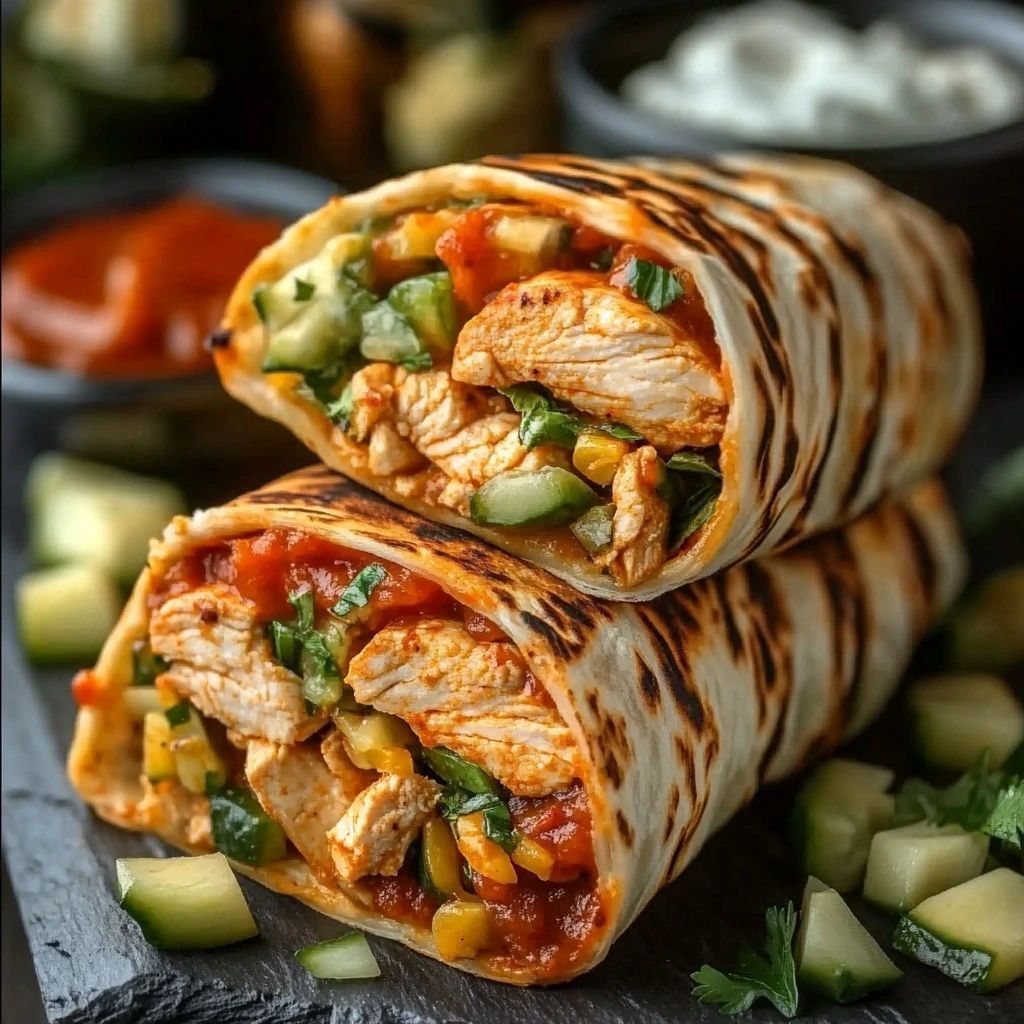 Glazed Sweet Chili Chicken Wraps