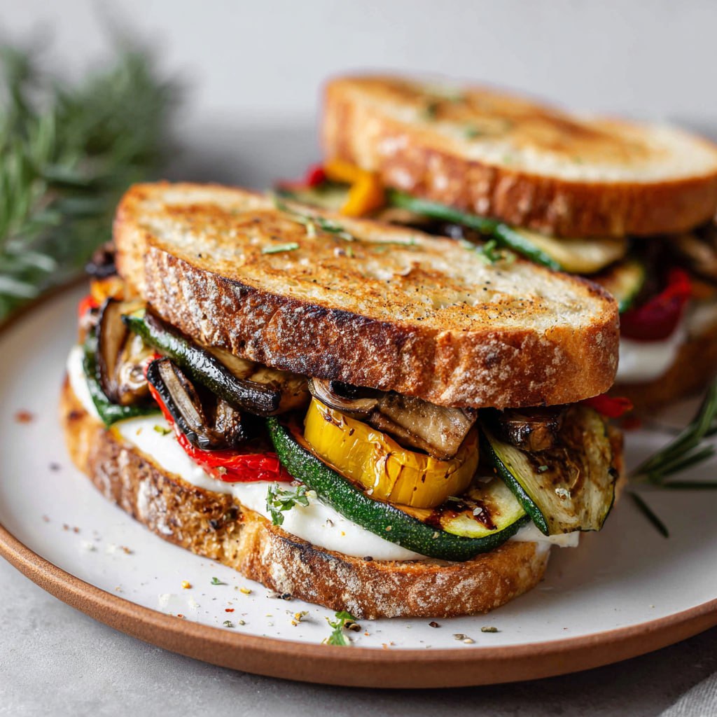 Wholesome Grilled Veggie and Mozzarella Sandwiches