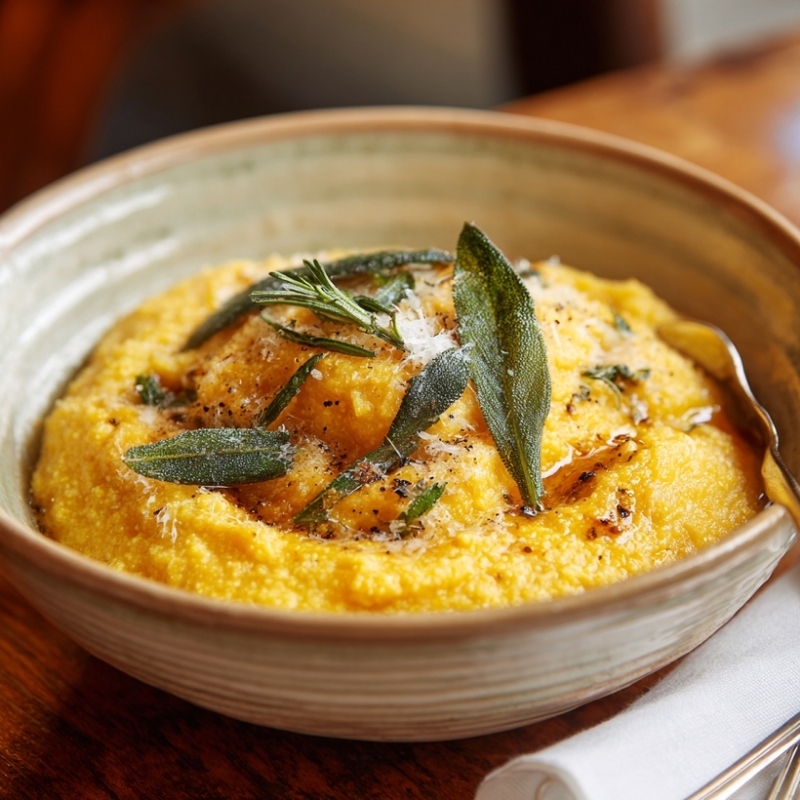 Velvety Pumpkin Polenta With Sage Butter - PP484 Thumb Velvety Pumpkin Polenta With Sage Butter