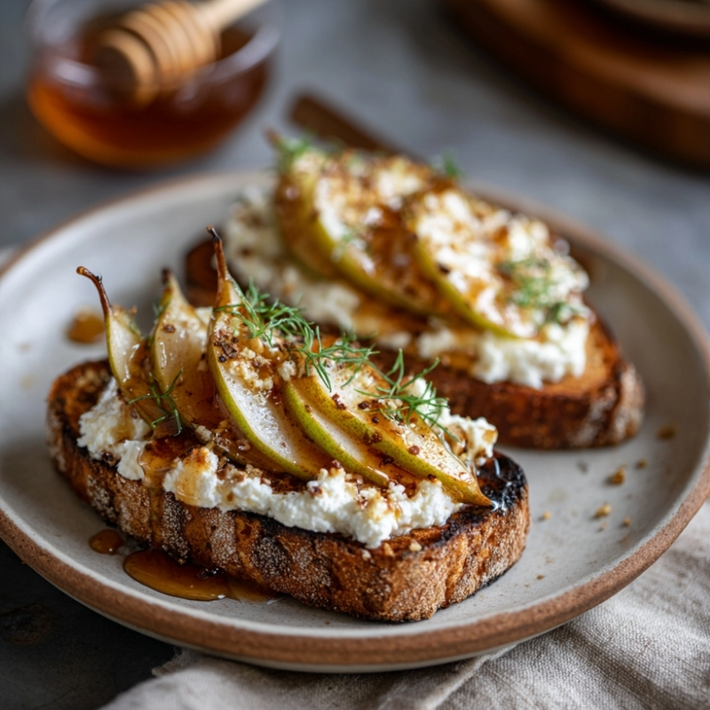 Delightful Pear And Honey Ricotta Toast - PP496 Thumb Delightful Pear And Honey Ricotta Toast