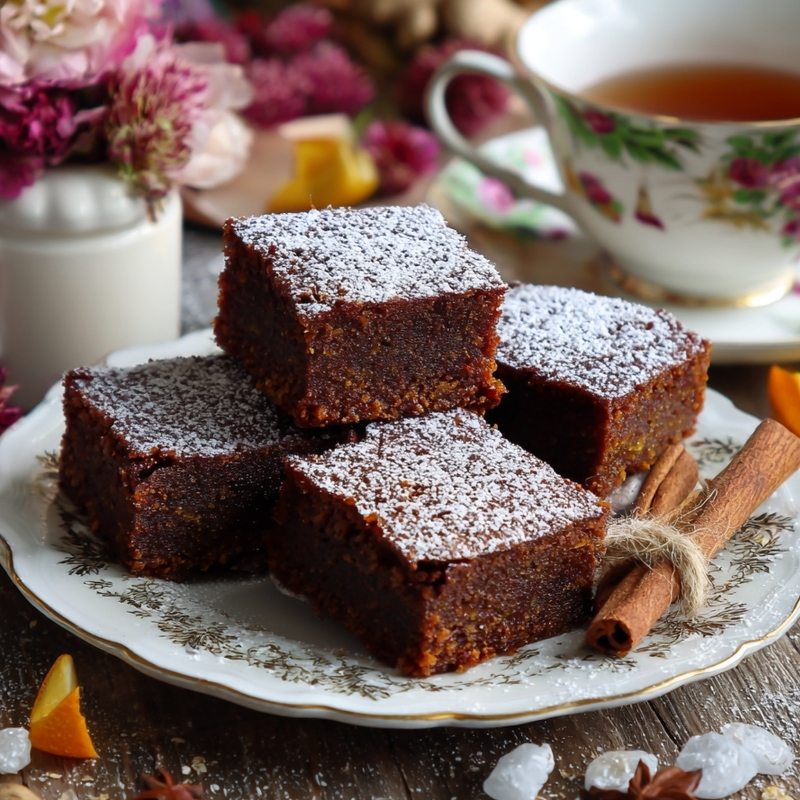 Winter-Spiced Gingerbread Brownies