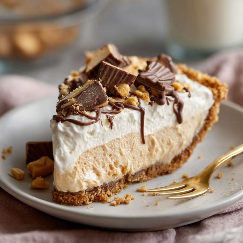 Creamy No-Bake Peanut Butter Pie