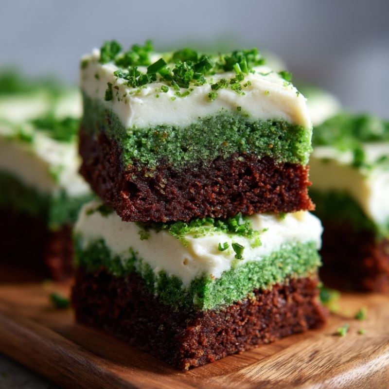 Lush Green Velvet Brownies With Cream Cheese Frosting - PP565 Thumb Lush Green Velvet Brownies with Cream Cheese Frosting