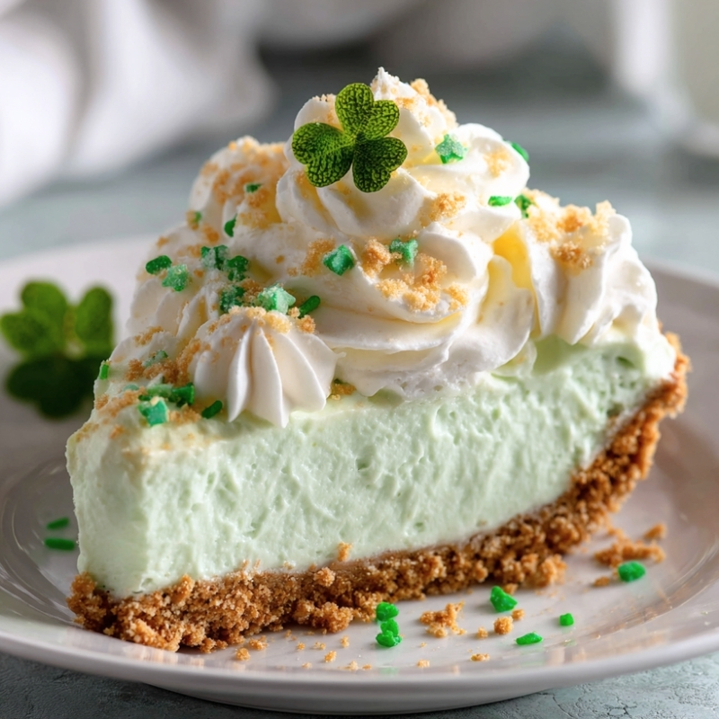 Creamy No-Bake Shamrock Shake Pie - PP567 Thumb Creamy No Bake Shamrock Shake Pie