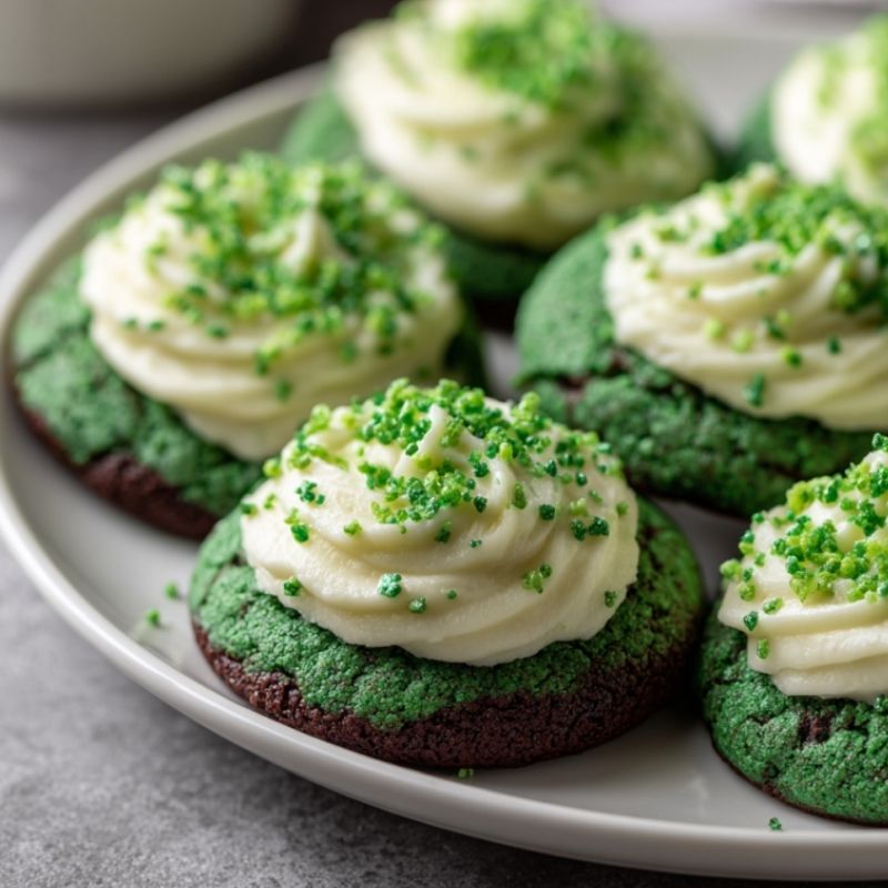 Lush Green Velvet Cookies